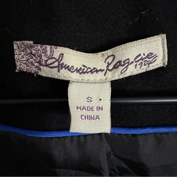 American Rag Cie 1984 Women's Black Double-Breasted‎ Peacoat. Wool blend. Small - Picture 5 of 9